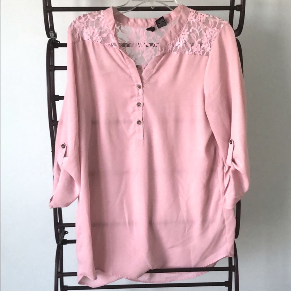 Baby Pink Classic Lace top